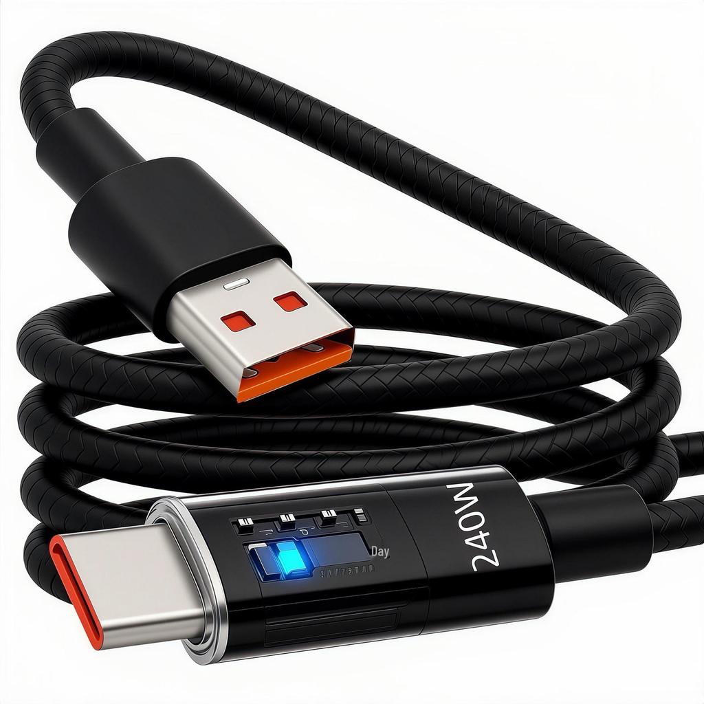 240-W-Superschnellladekabel mit USB-C-Anschluss für Huawei, Honor, Apple 16, Samsung, Xiaomi 17