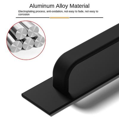 Black Silver Gold Toilet Window Sliding Self-adhesive Cabinet Pulls Furniture Hardware Door Knobs Door Handle