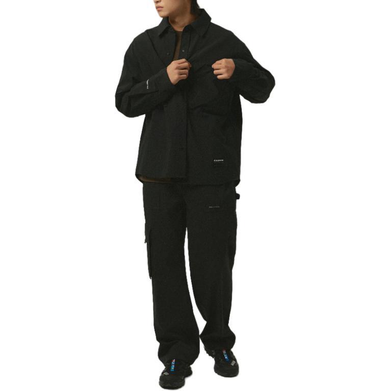 Salomon Soft Shell Pointed Collar Loose Button Long Sleeve Shirt Men shirts C29955