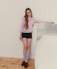 Seuleoum Double V-Neck T-Shirt_Pink
