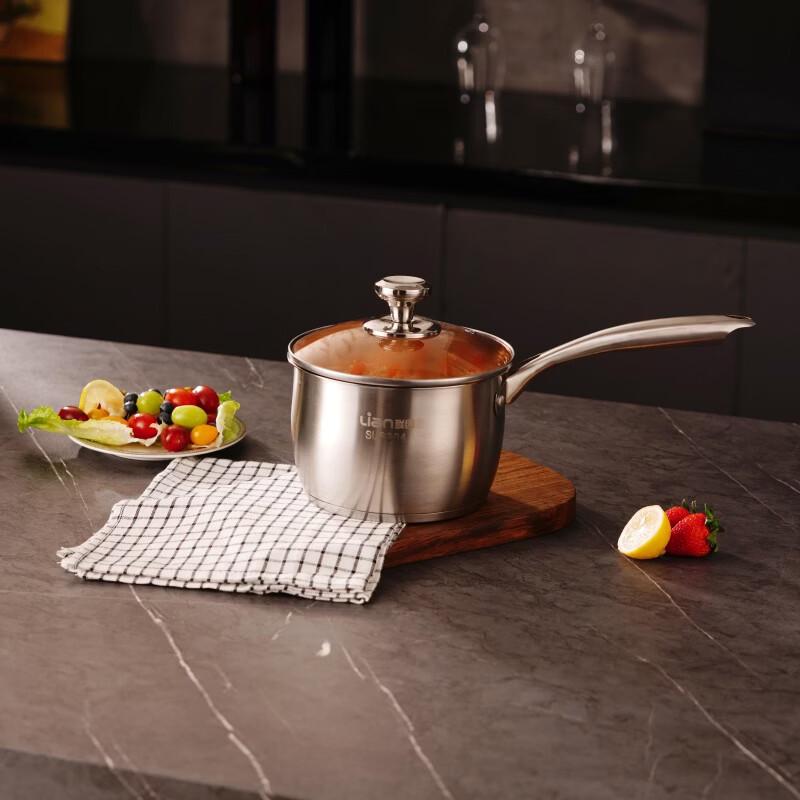 LIAN 304 Stainless Steel Multi-purpose Milk Pot 14.1-16cm