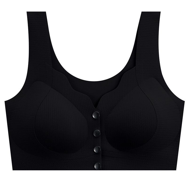 Plus Size Seamless Front Closure Push-Up Sports Bra for Small Breasts