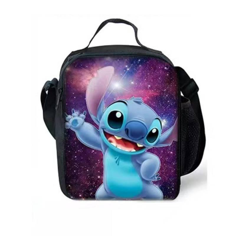 Stitch Lunch Bag With Polyester Material For School Daily Use And Lightweight Carrying