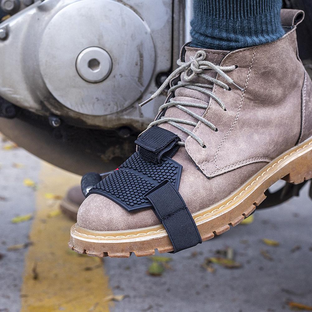 Motorcycle Gear Shift Pad Guards Adjustable Motorbike Shoe Cover Boot Protector Non-slip Black for Riding Moto Accessories Black