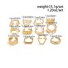 Ingemark 12Pcs/Set Creative Water Drop Wave Open Rings Women Trend 2026 Vintage Geometric Adjustable Finger Ring Daily Jewelry