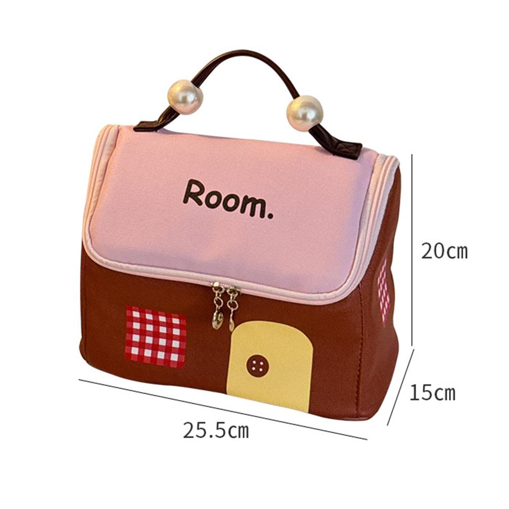 Little House Makeup Bag Women's Cosmetic Bag Cosmetic Pouch Cosmetic Bag Organizer for Women Bathroom Toiletry Zipper Bag