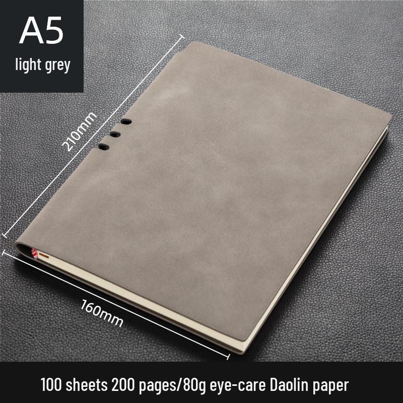 A5 Lambskin Business Retro Notebook Set - Thick, Simple Stationery for Office Meetings Single Notebook
