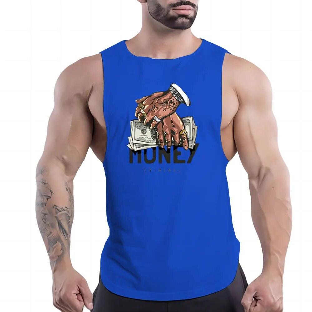 Gilet girocollo sportivo casual da uomo adulto Four Seasons Grafica creativa Stampa 2D T-shirt senza maniche traspirante alla moda