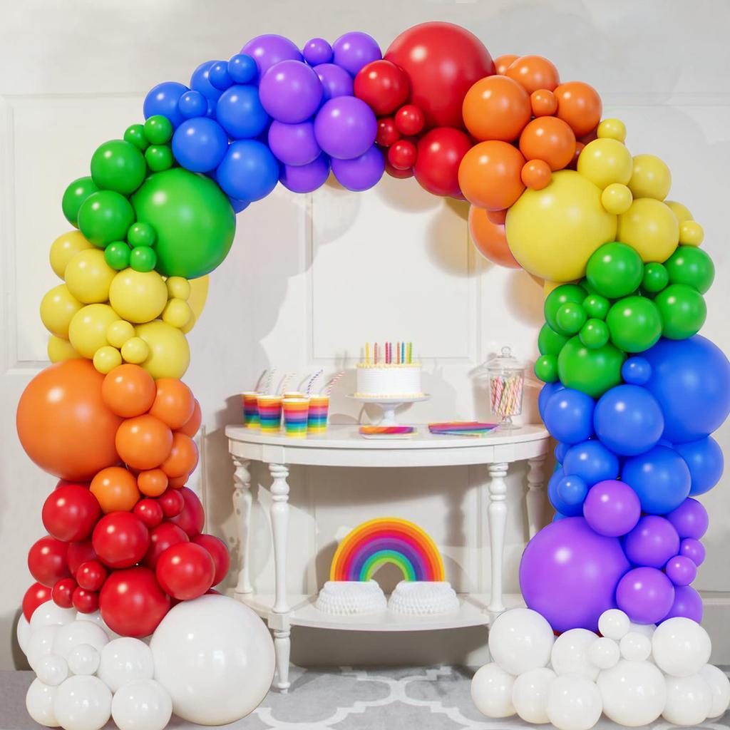 Colorful Rainbow Balloon Garland Arch Kit Wedding Birthday Party Decoration Kids Baby Shower Decor Multicolor Latex Ballons