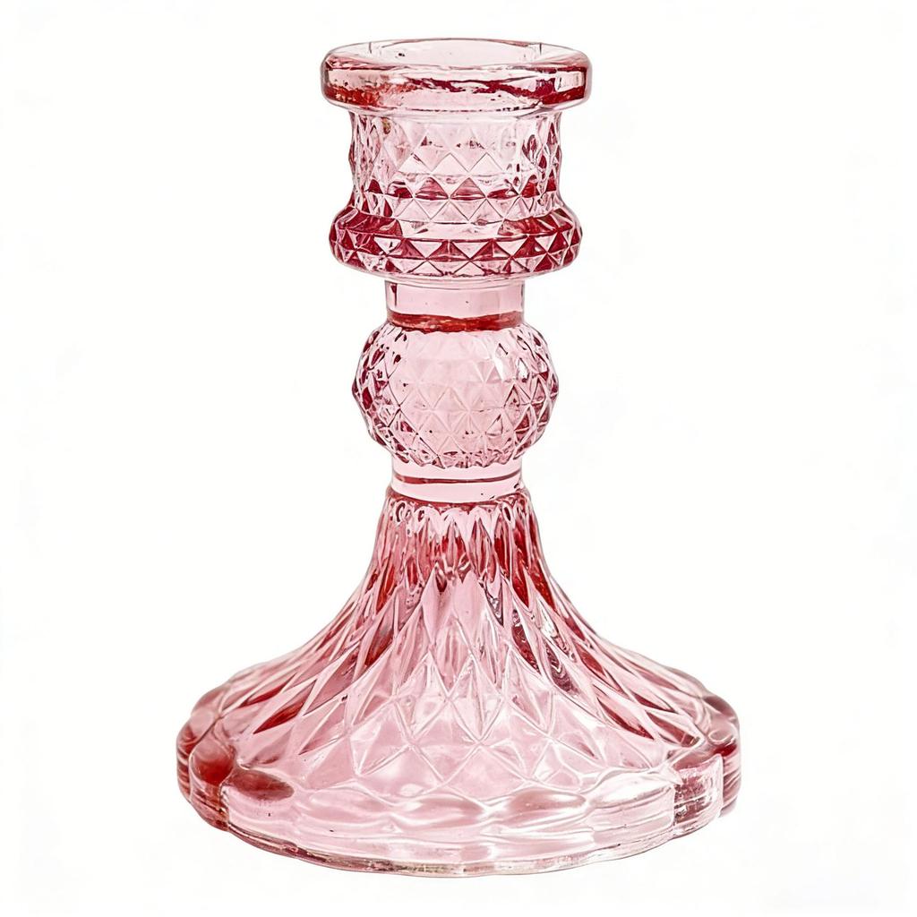Retro Glass Candlestick Holder for Weddings & Parties