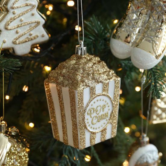 Christmas Hanging Decoration Glittery Angel Santa Claus Ornament Lightweight Xmas Decoration with Hanging Loop for Christmas Tree Door Mantel Decor