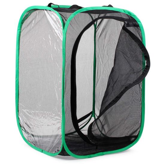 Cușcă cu plasă de terariu de cultivare pentru hrănire pentru habitatul fluturelui pliabil