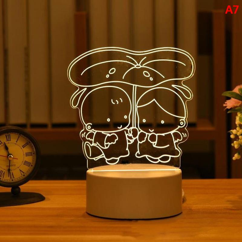 3D Plate Led Lamp Creative Night Lights Novelty Illusion Night Lamp Table Lamp Home Decorative Gift
