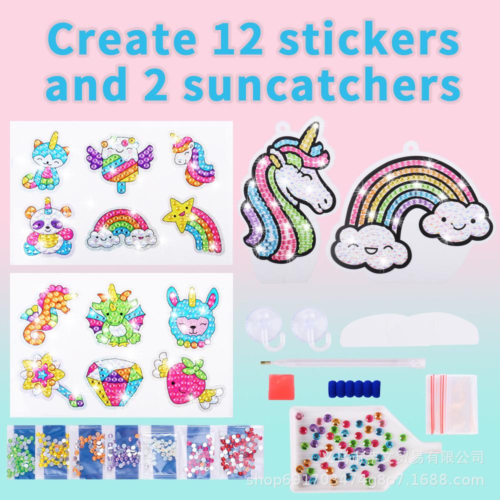 New 5D Laser Diamond Sticker, Diamond Painting Random Sticker, Children'S Cartoon Diy Crystal Diamond