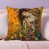 G-Gustav K-Klimt Oil Painting Pillow Case Pillowcase Ultra Soft Skin Friendly Fabric Cloud Like Comfort & Concealed Zipper