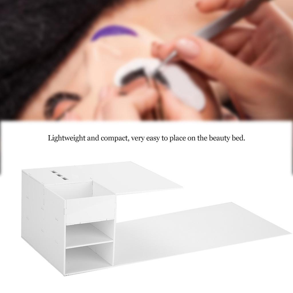 Eyelash Extension Pillow Shelf, Acrylic Stand with Tweezers Rack for Beauty Bed