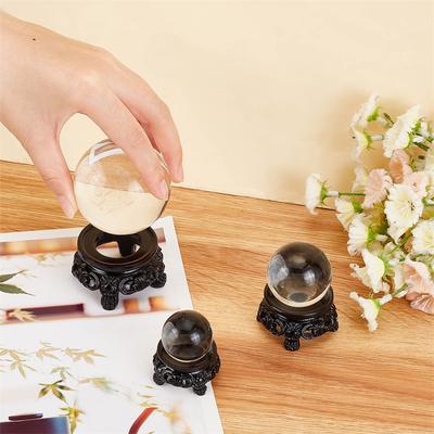 Black Hollow Base Stationery and Toy Ball Shaped Bottom Support for Home and Desktop Decoration Handicraft and Bracket