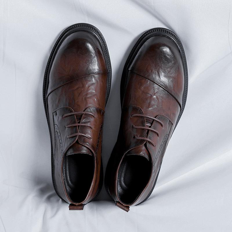 Lederschuhe Herren Businesskleid Britischer Stil Herren Weichsohlige Winter Freizeit Herrenschuhe 99296-R