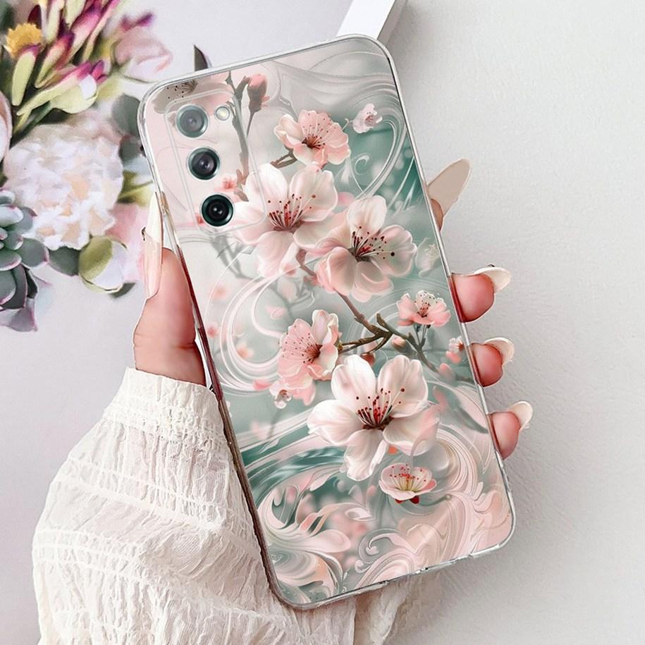 For Samsung Galaxy S20 FE Case SM-G780F S20FE Cover Popular Flower Soft Silicone Cases For Samsung S20 Fan Edition S20Lite Funda