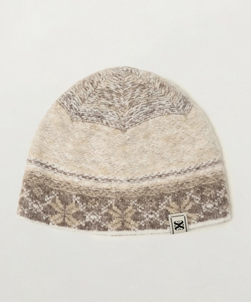 Seteo Nordic Knit Beanie Melange Ivory