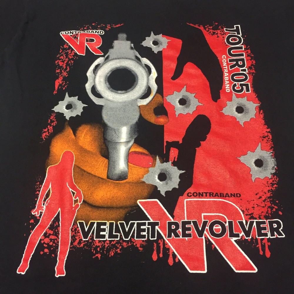 Хлопковая унисекс футболка Velvet Revolver Contraband Tour 2005 S-5XL FL0998 M