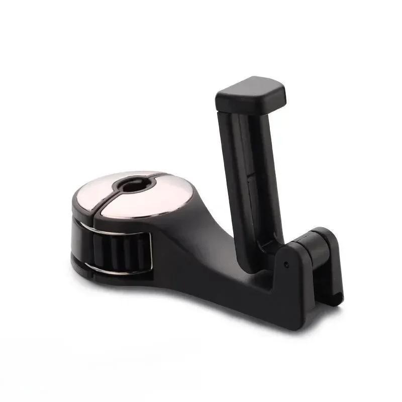 Car Hook Hidden Multi-functional 2 In 1 Multifunctional Rear Headrest Hook Car Rear Phone Holder Lock Type Mobile Phone Holder