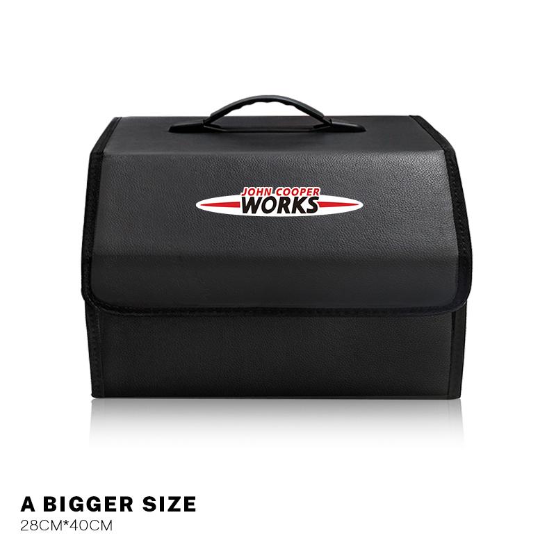 Car Trunk Storage Bag Leather Camping Box Collapsible For BMW Mini Works Cooper F54 F55 F56 F57 F60 R50 R52 R53 R55 R56 R57 R58
