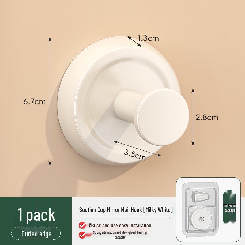 Stainless Steel No-Drill Suction Cup Hook for Kitchen & Bathroom Towels and Clothes
