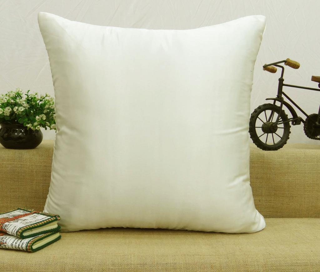 Decorative Satin Silk Cushion Home Decor Pillow Throw Solid Cover - Choose