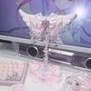 Nuevo Lindo Soporte para Auriculares con Alas de Ángel Personalizado con Lazo de Encaje Rosa Soporte para Auriculares Decoración de Escritorio Kawaii para Exhibición de Auriculares para Gaming