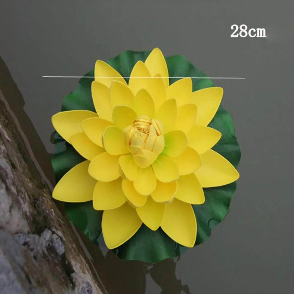 Artificial Floating Lily Pads Pond Flowers For Aquarium Decoration EVA Plastic Material Realistic Appearance Water Decoration
