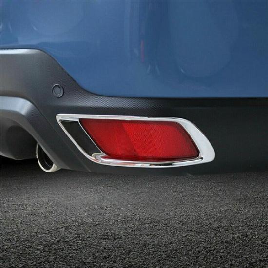 2PCS Chrome Rear Fog Lamp Light Bumper Cover Trim For Subaru Forester 2019-2022