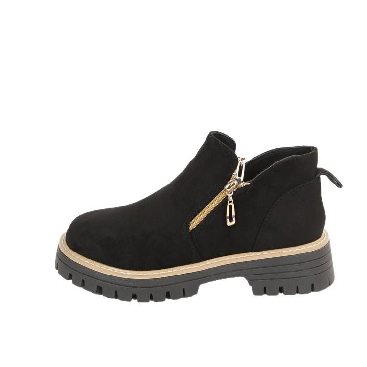 Autumn New Retro Design Casual Zipper Short Boots for Women Comfortable Versatile Non Slip Fashion Thick Soled Ankle Boots