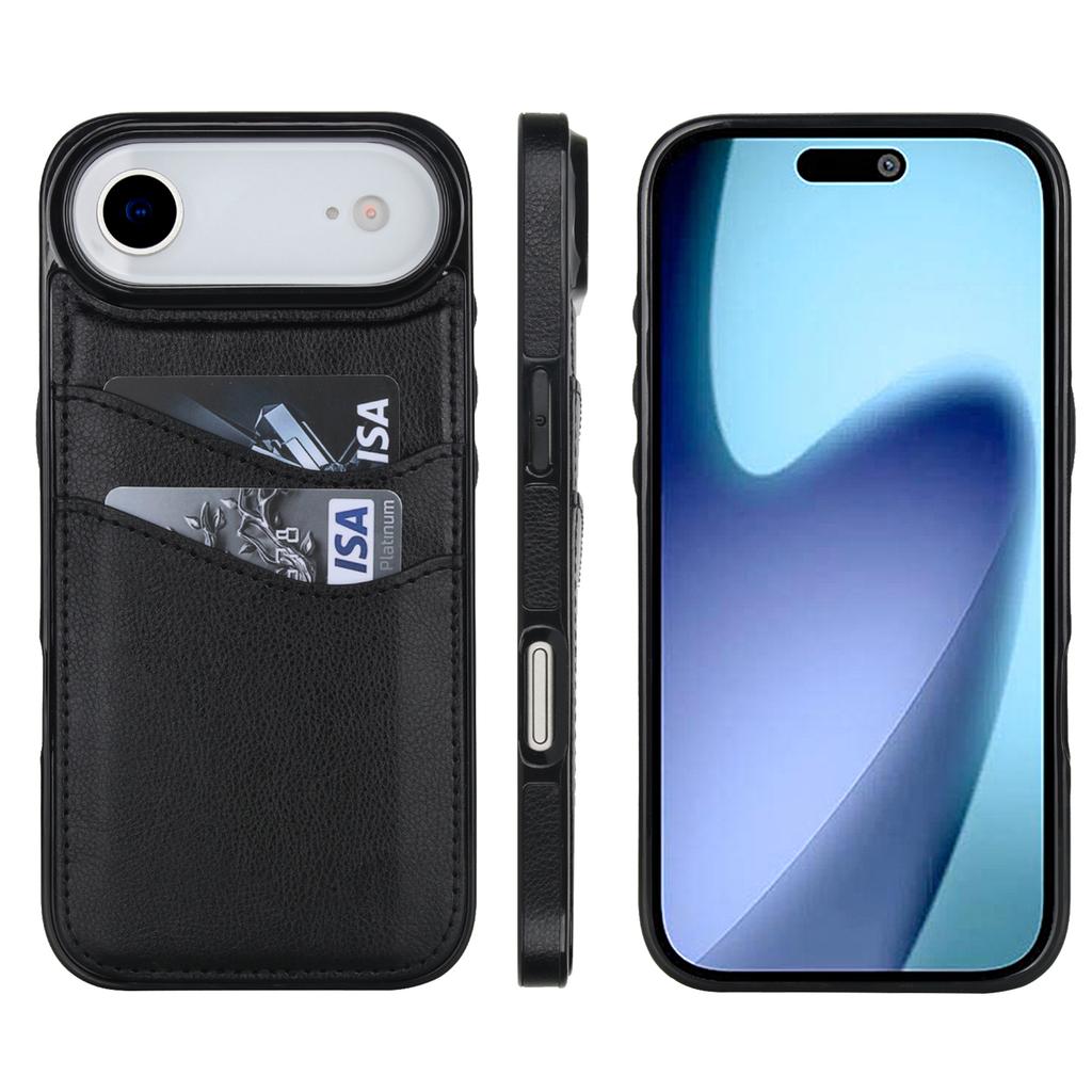 Luksusowe pionowe etui na telefon z miejscem na karty do iPhone 17 Pro Max 16 Plus 15 14 13 12 11 Odporne na wstrząsy Osłona chroniąca ekran i aparat