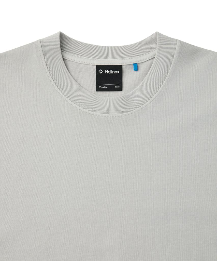 Hellinogseuweeo Garment Dyed Short Sleeve T-Shirt_Light Gray