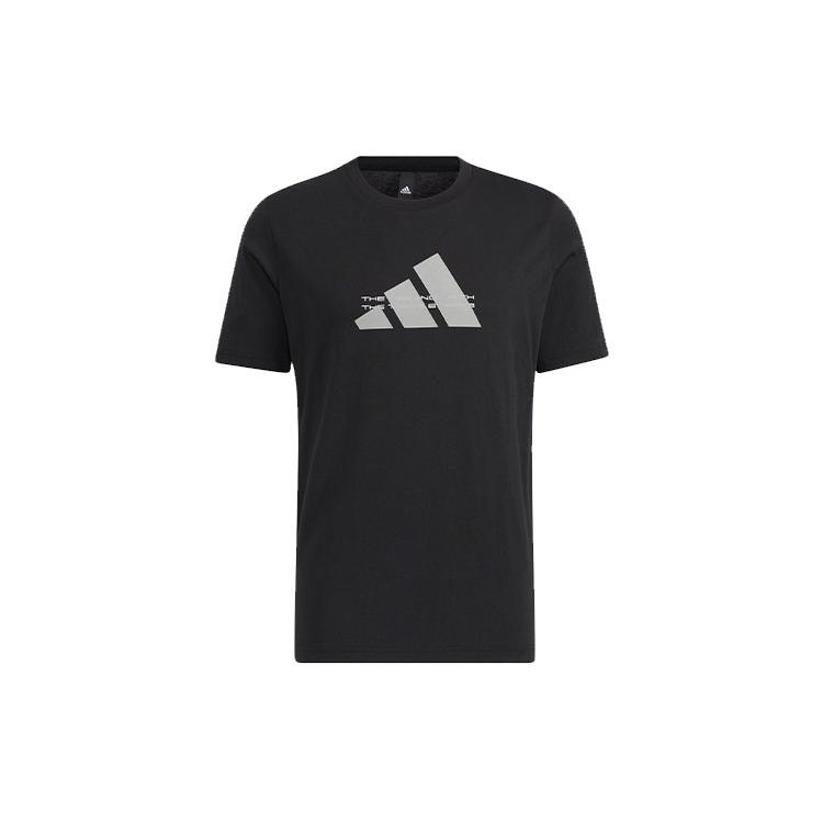 

New Adidas Set in Sleeve T Shirt Men s Black HE9937 S