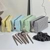 Striped Toiletry Bag Large-Capacity Makeup Storage Bag Personalized Desk Pencil Box  Travel Use
