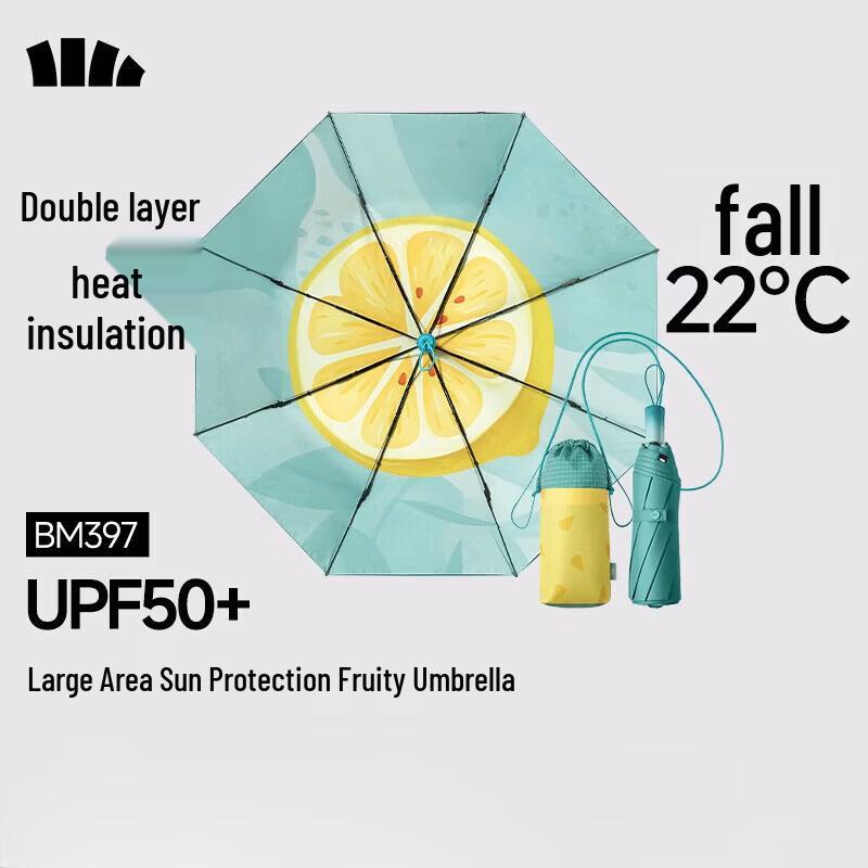 Beneunder Tri-Fold UV Sun & Rain Umbrella
