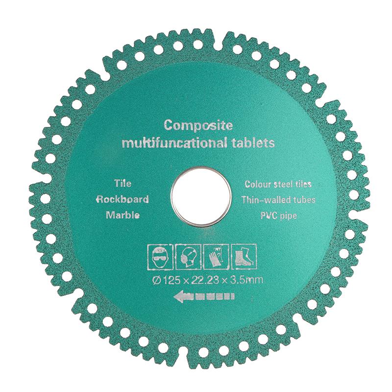 115/125Mm Brazed Diamond Saw Blade Cutting Disc 22.23Mm Steel Metal Stone Cast Iron Steel Reinforcement Aluminum