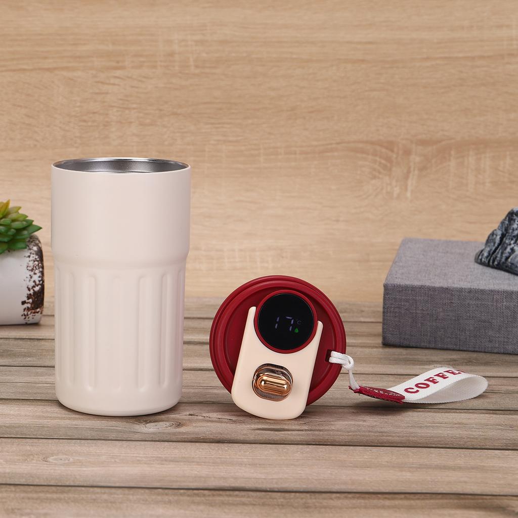 Simple 316 Stainless Steel Coffee Cup Smart Temperature Display Sling Thermos Cup Business School Gift Water Cup