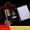 Business Manager Multi-Functional A4 Zipper Folder with Calculator