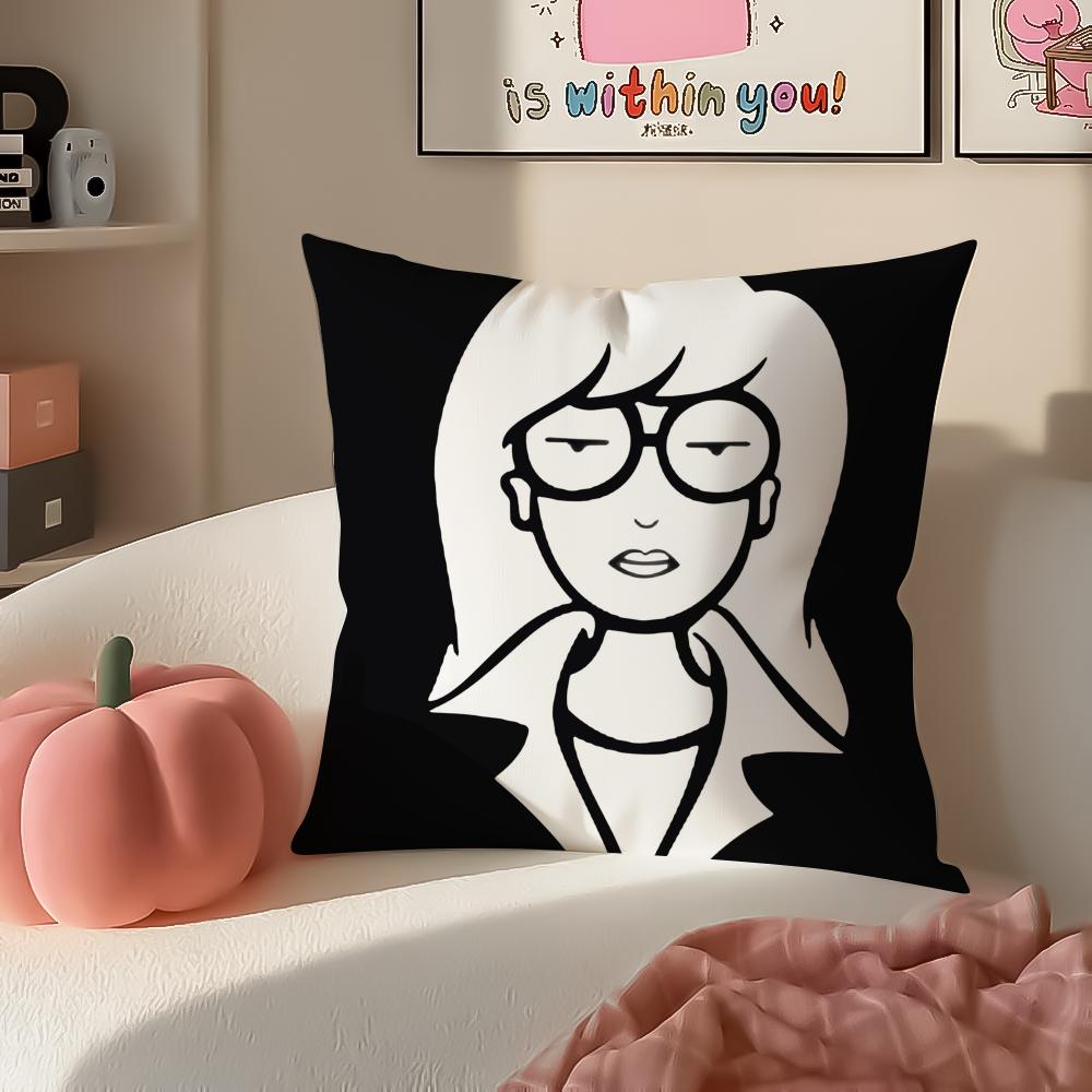 

Witty Satirical American Cartoon DDaria Cushion Cover Pillowcase Short Plush Invisible zipper Room Sofa Cushion Cover 30X30cm
