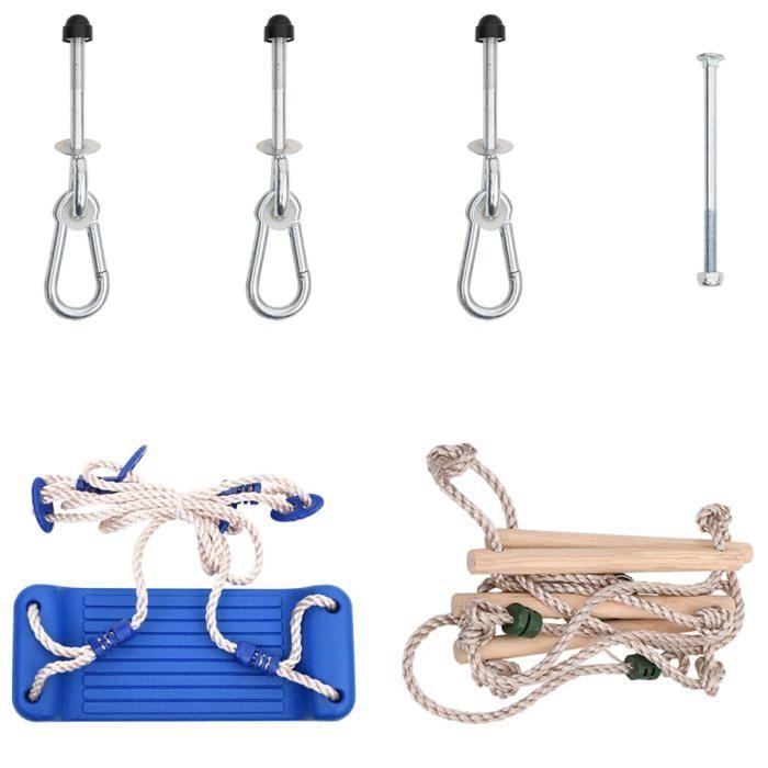 VidaXL Swing Seat with Rope Ladder and Climbing Stones, Garden Swing Seat, Swing Seat 91695