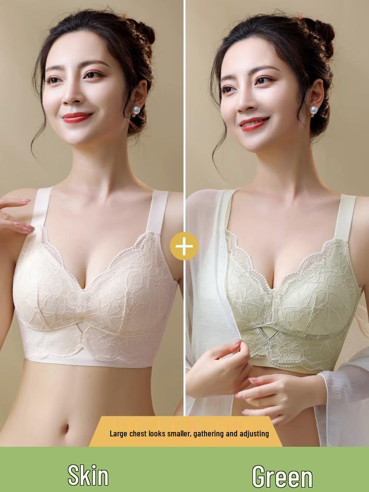 Plus Size Adjustable Push-Up Bra for Large Busts: Side Support, Posture Correcting, Anti-Sagging, Minimizing Design.