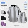Ice-Cool Cotton Men's Two-Piece Set: Short-Sleeve T-Shirt & Five-Point Pants, Summer 2026 New Style, Casual Sportswear for Students