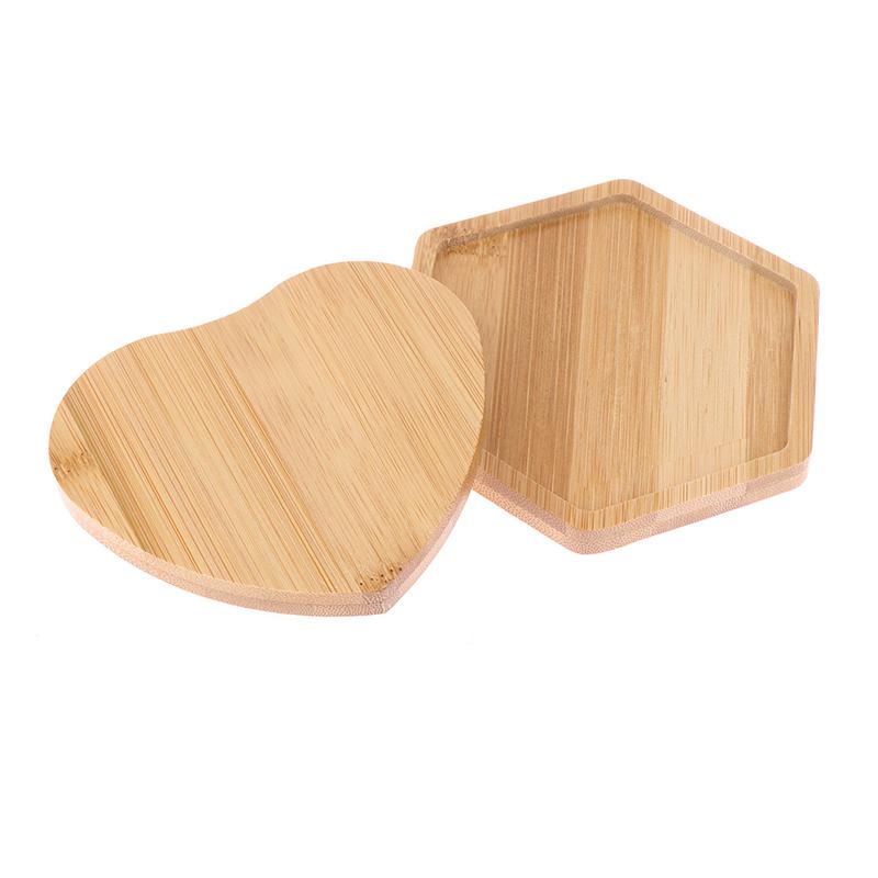 Wooden Soap Dispenser Tray Vanity Countertop Bottles Organizer Holder Diy Coasters Heart -Shaped Elliptical Hexagonal Rectangula