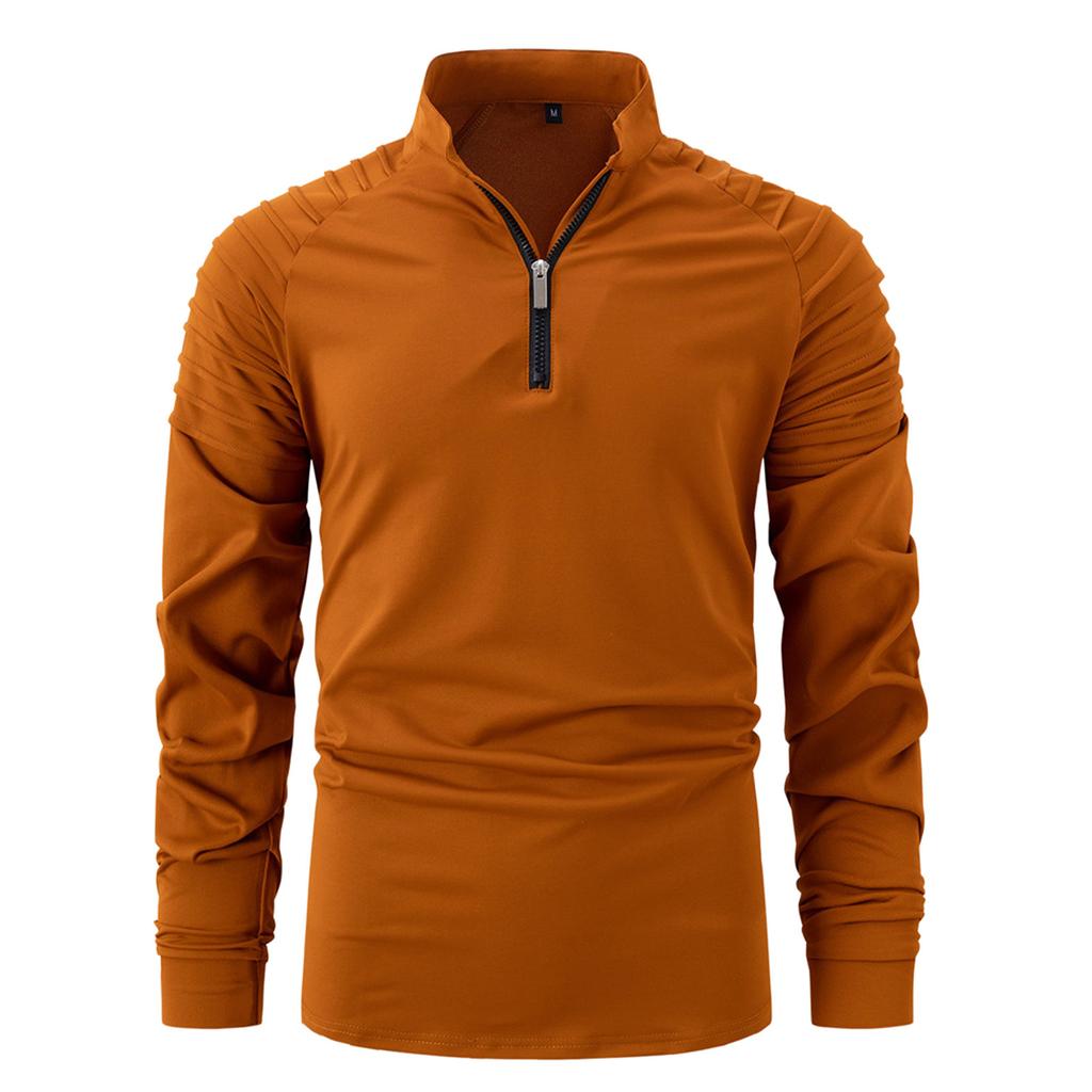 Pánské módní tričko s dlouhým rukávem a vyšívanou mikinou na jaro a podzim s dlouhým rukávem