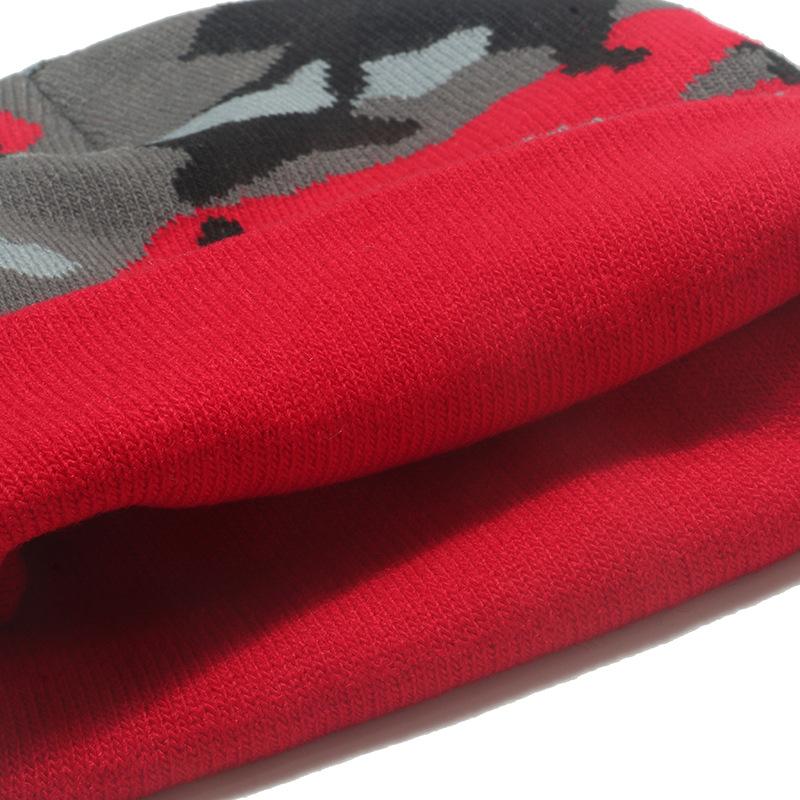 Beanie Winter Outdoor Riding Wool Hat Warm Hat Cold Hat Casual Pullover Hat Camouflage Beanie Hat Men