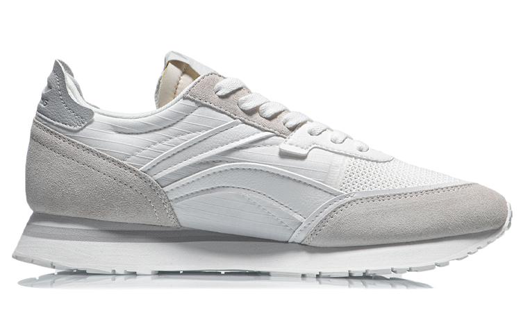 Li Ning ChengFeng Cushioning Slip Resistant Abrasion Resistant Lightweight Low Top Running Shoes Men's Mist White AGCR195-3