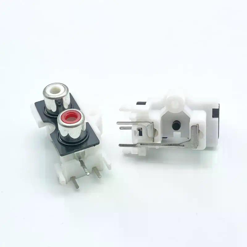 Exclusive 1Pc Female Audio Jack with Gold Connector, 2/4/6Holes Stereo Input, AV Socket Perfectly Sealed at 90/180 Degrees.